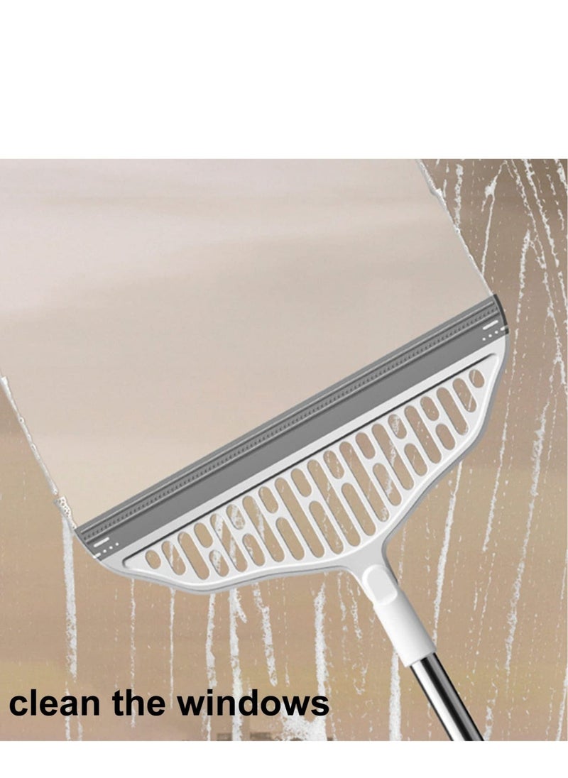 Magic Broom, Water Scraper, Window Squeegee, Multifunctional Silicone Sweeping Brush, Djustable Water Squeegee Broom Remove Dirt and Hair, for Cleaning Garage Courtyard Bathroom Shower Glass Window