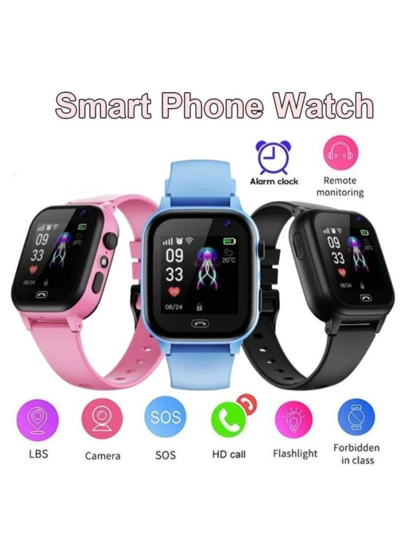 New Kids Smart Watch, Gifts For 3-14 Year Old Girls and boy, SIM Card Included, Answer/Make, HD TouchScreen Camera Smart Watch For Kids With Toddles Birthday Gift.