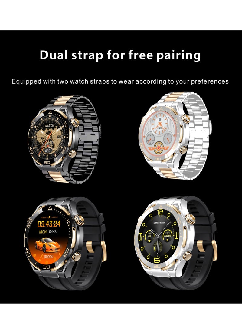 Watch Ultimate Black Edition - 1.62-inch AMOLED Full Touch Screen Smartwatch with AI Voice Assistant, NFC Access, Health Monitoring, and Multi-Sport Modes