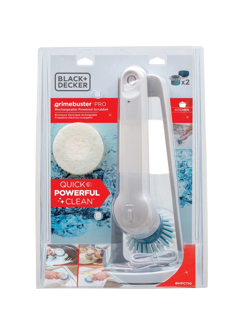 grimebuster™ Cord less Pro Rechargeable handheld scrubber
