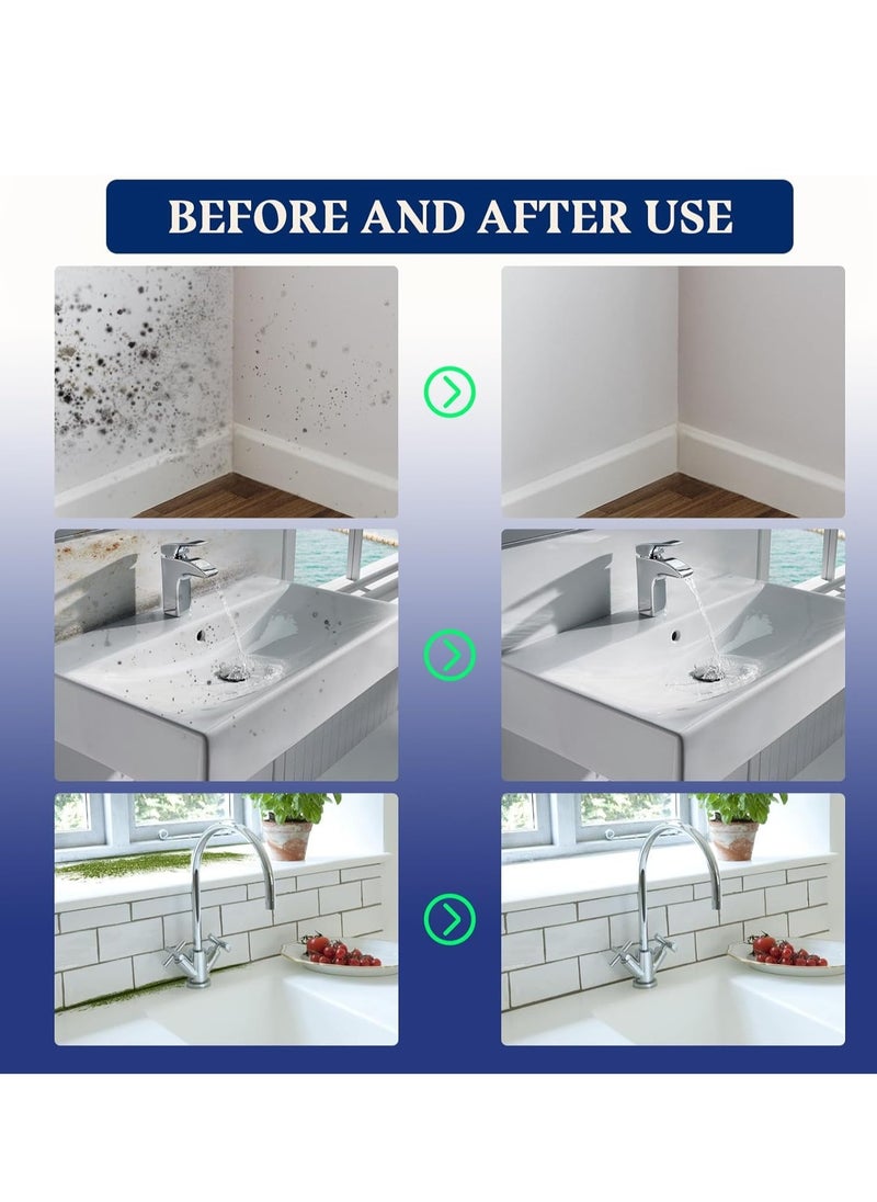 Mold Remover Gel Quick Acting Foaming Stain Spray Cleaner Foam, All Purpose Household Suitable for Walls Tiles Floors Sinks Bathtubs and Toilets 2 Pcs