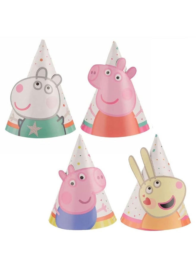 Adorable Multicolor Peppa Pig Confetti Party Mini Hats - 3.66