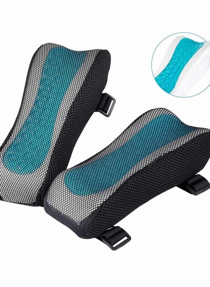 Ergonomic Armrest Pads, Office Chair Arm Rest Cover Pillow, Elbow Support Cushion, for Computer, Gaming, Desk Chairs (Set of 2)