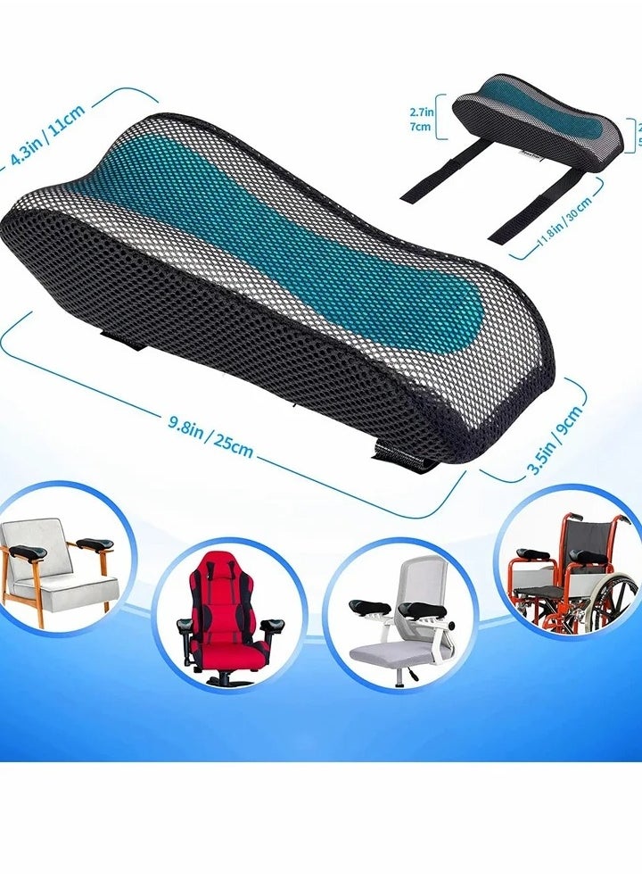 Ergonomic Armrest Pads, Office Chair Arm Rest Cover Pillow, Elbow Support Cushion, for Computer, Gaming, Desk Chairs (Set of 2)