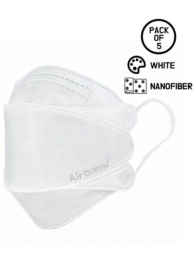 Pack Of 10 Pieces Nanofiber Filter Face Mask For Adults Face Mask Black And White