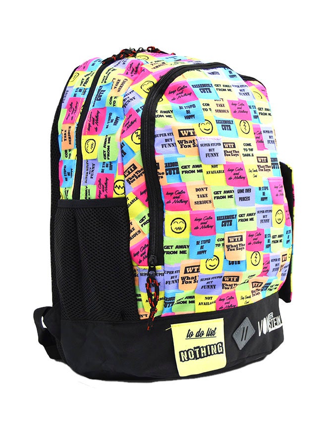 To Do List Backpack With Pencil Case Multicolour