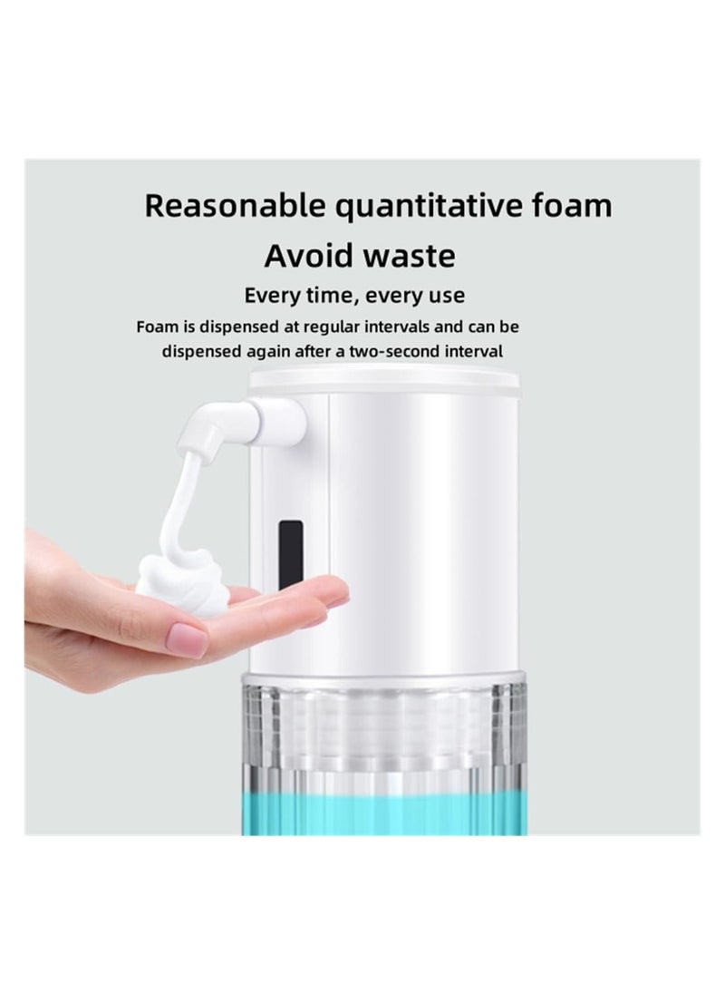 Touchless Automatic Soap Dispenser, Rechargeable Countertop Foam Soap Dispenser, No Need to Touch and Smart Sensors, 3-Mode Glass Mouth Pump Dispenser for Bathroom Kitchen Gadgets