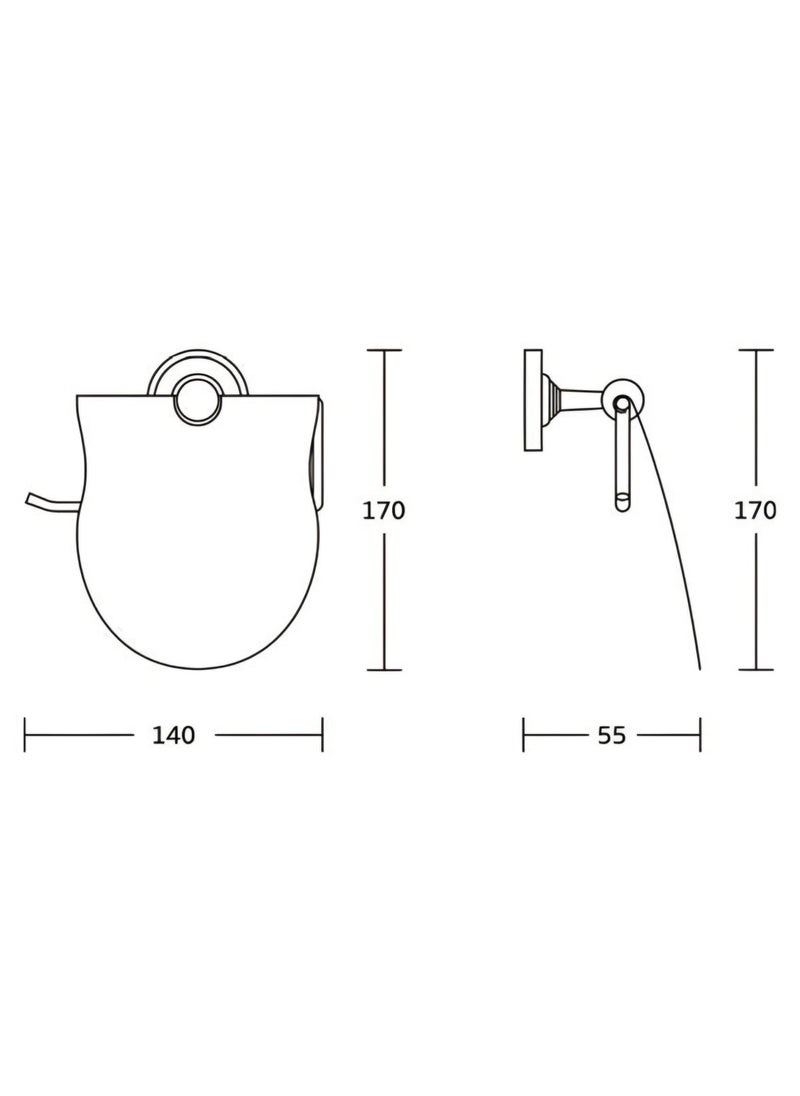 Toilet Paper Holder, Toilet Paper Box, Toilet Paper Holder, Roll Paper Holder, and Sheet Paper Holder (Chrome)