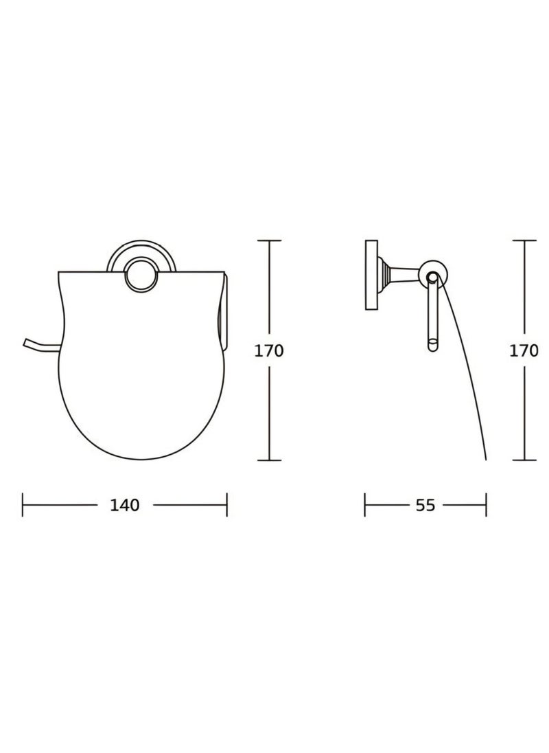 Toilet Paper Holder, Toilet Paper Box, Toilet Paper Holder, Roll Paper Holder, and Sheet Paper Holder (Black)