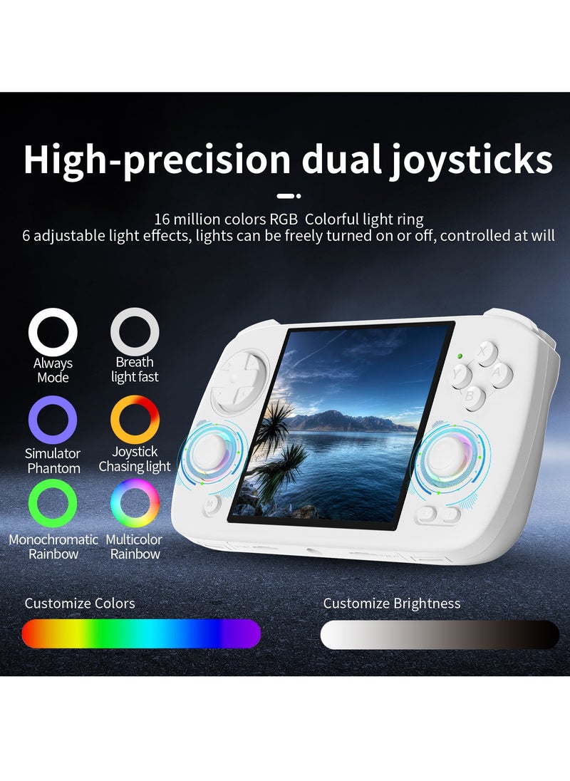 RG CubeXX Handheld Game Console H700 quad-core ARM 3.95-inch IPS screen 3800Mah WIFI Bluetooth Retro Video Players(White 32+64G)