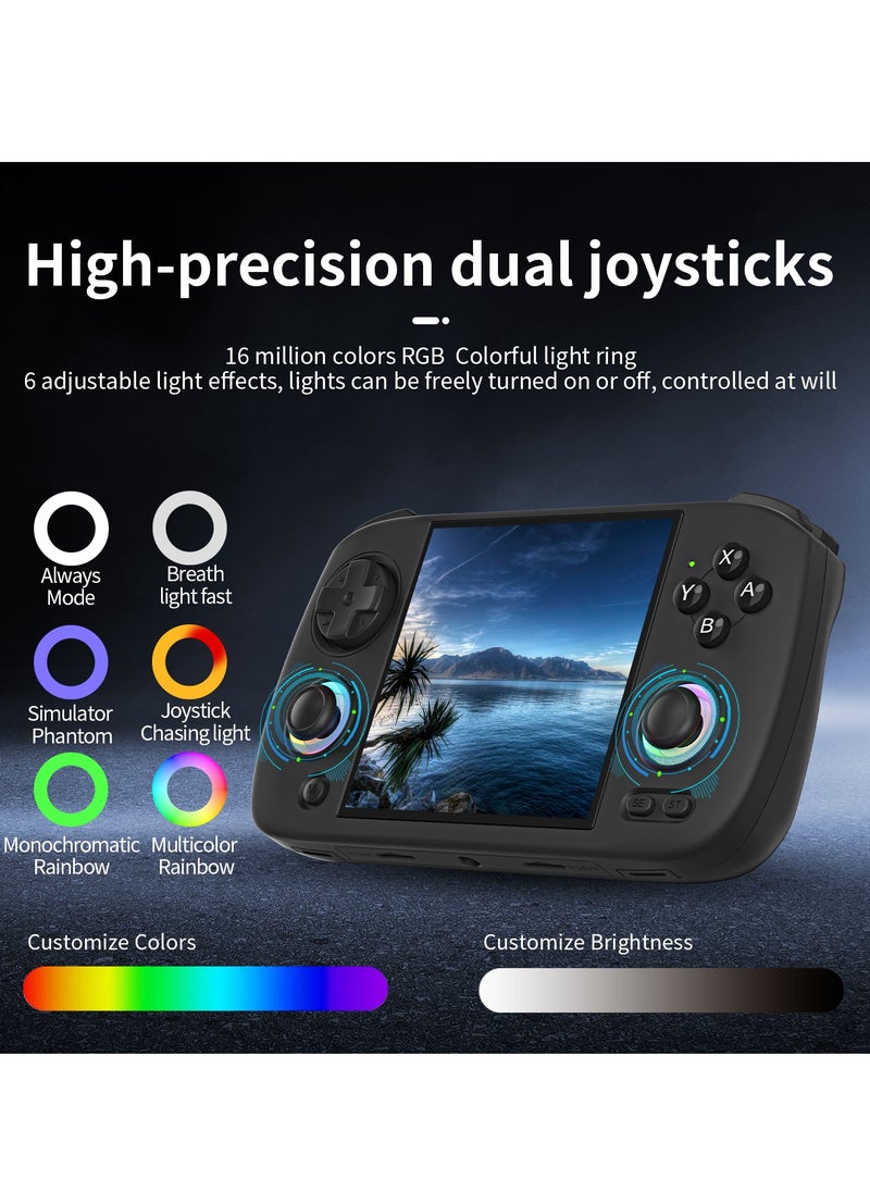 RG CubeXX Handheld Game Console H700 quad-core ARM 3.95-inch IPS screen 3800Mah WIFI Bluetooth Retro Video Players(Black 32+128G)