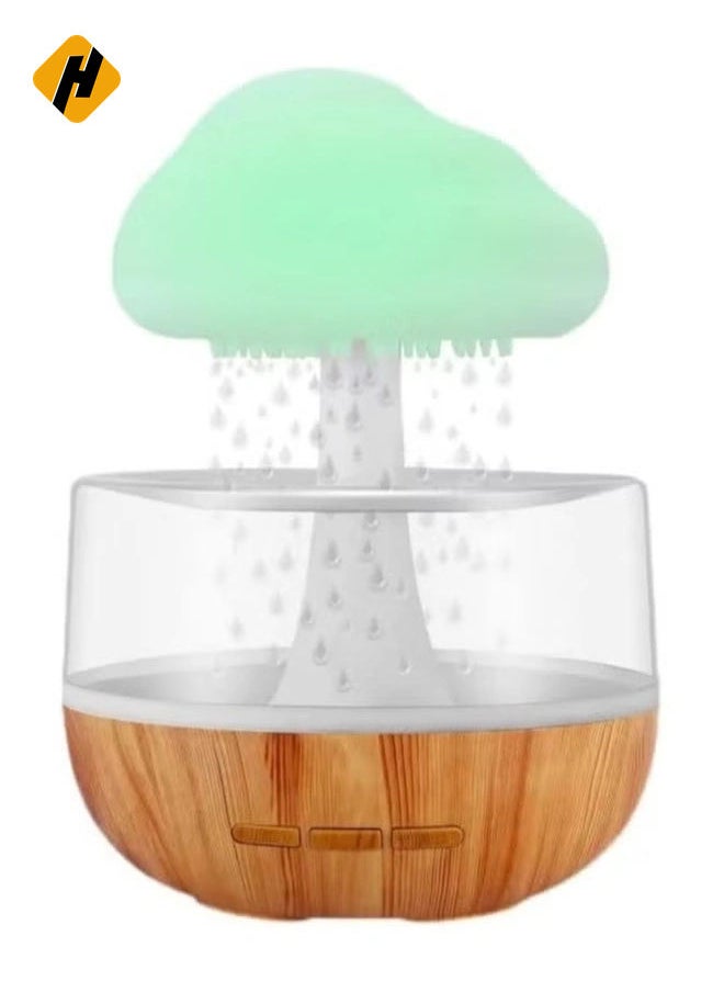 Raining Cloud Night Light Aromatherapy Essential Oil Diffuser Micro Humidifier Desk Fountain Bedside Sleeping Relaxing Mood Water Drop Sound