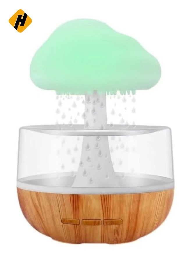 Raining Cloud Night Light Aromatherapy Essential Oil Diffuser Micro Humidifier Desk Fountain Bedside Sleeping Relaxing Mood Water Drop Sound