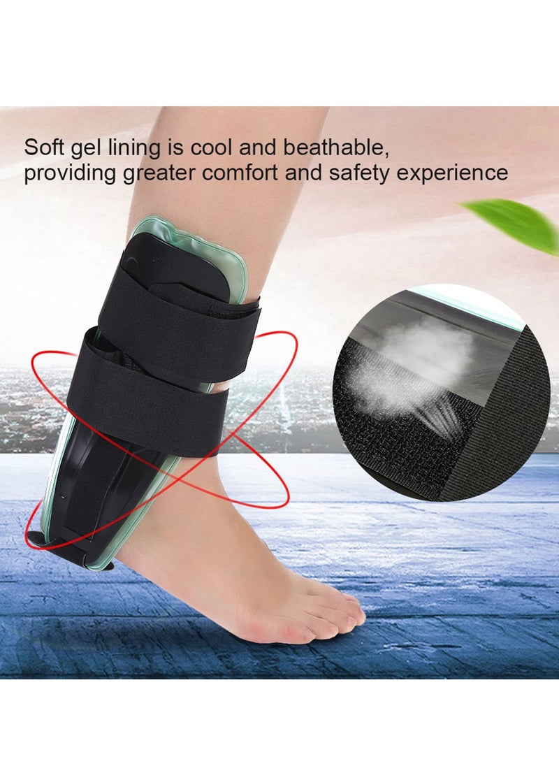 Adjustable Air Gel Ankle Brace Stirrup Splint with Hot/Cold Therapy for Sprains, Tendonitis, and Sports Injuries - Universal Fit for Maximum Comfort and Support.