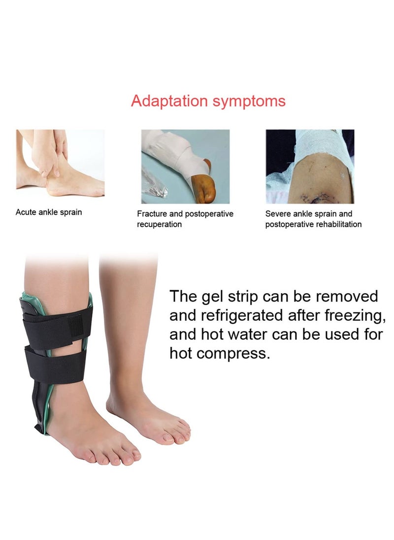 Adjustable Air Gel Ankle Brace Stirrup Splint with Hot/Cold Therapy for Sprains, Tendonitis, and Sports Injuries - Universal Fit for Maximum Comfort and Support.