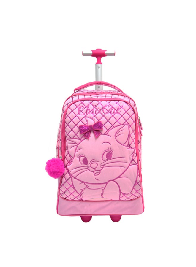 Marie Chic Cat Premium Trolley Backpack Pink