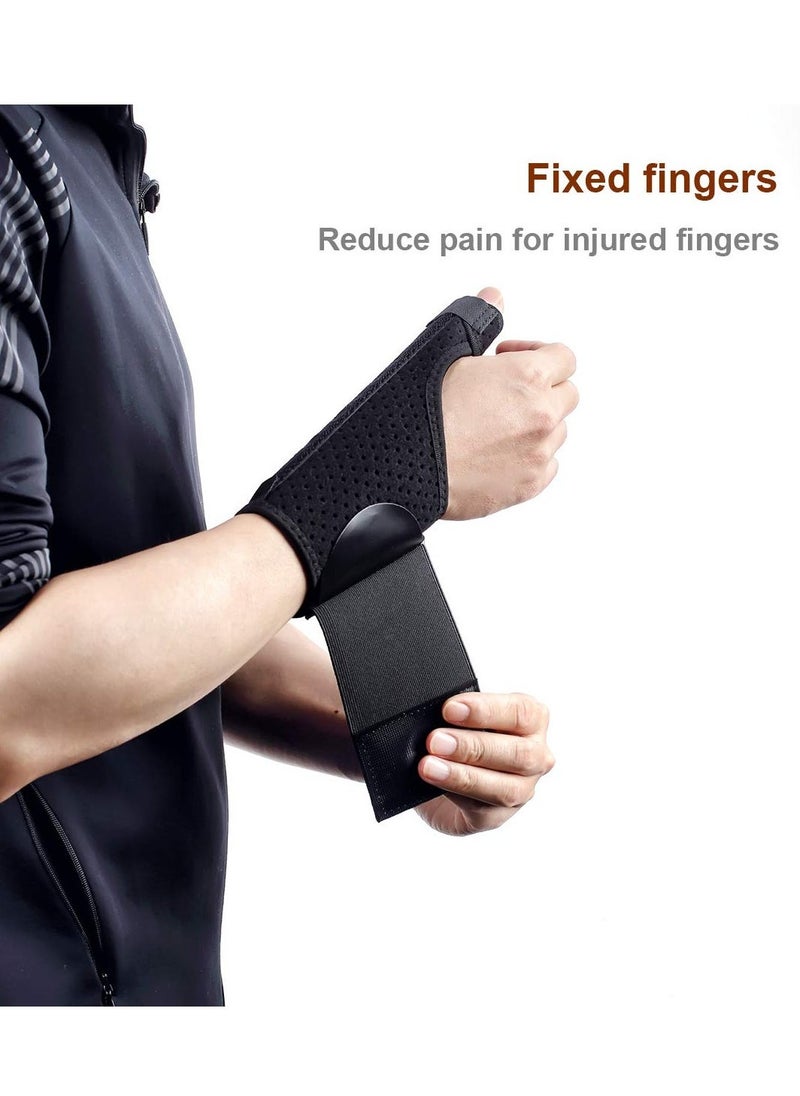 Trigger Finger Splint, Support Breathable Wrist and Thumb Fractures Finger Stabilizer Support Sleeve for Finger Locking, Popping, Bending, Stiffness, Tendon Release, and Pain Relief