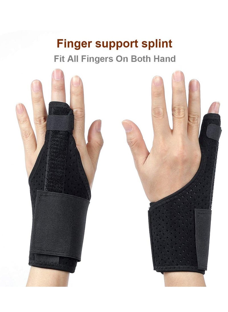 Trigger Finger Splint, Support Breathable Wrist and Thumb Fractures Finger Stabilizer Support Sleeve for Finger Locking, Popping, Bending, Stiffness, Tendon Release, and Pain Relief