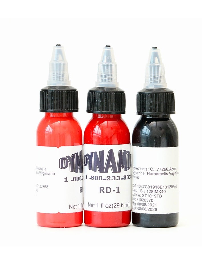 1pc Color Tattoo Ink, Smooth Consistent 30ml Tattoo Practice Color Tattoo Pigment, Vegan Friendly Tattoo Color Perfect For Lining And Shading, (BLK Black)