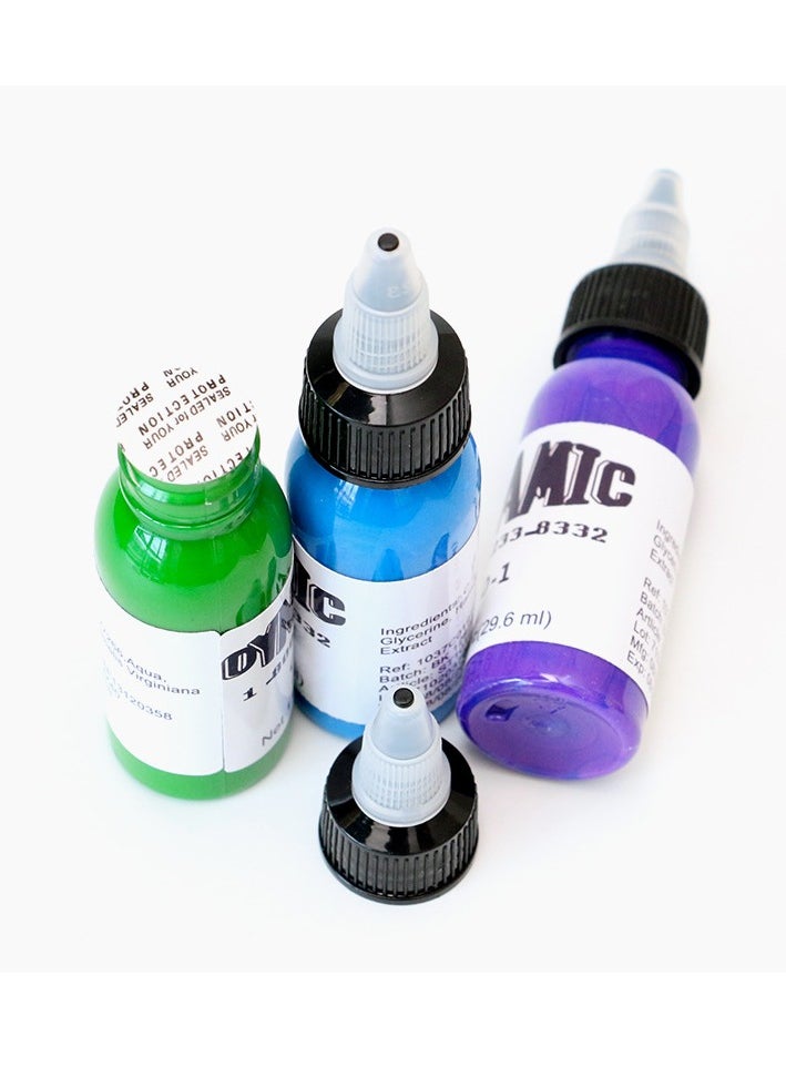 1pc Color Tattoo Ink, Smooth Consistent 30ml Tattoo Practice Color Tattoo Pigment, Vegan Friendly Tattoo Color Perfect For Lining And Shading, (BLK Black)