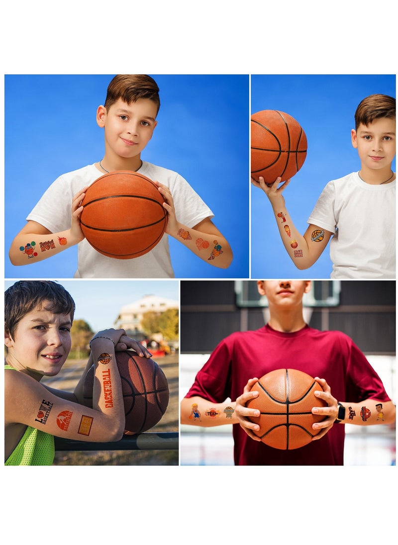 Basketball Tattoos Sticker for Kids  10 Sheets Multicolor Basketball Game Tattoos World Cup Decor Basketball Boys Tattoos Kids Holiday Tattoo Sticker Cartoon Basketball Theme Holiday World Cup