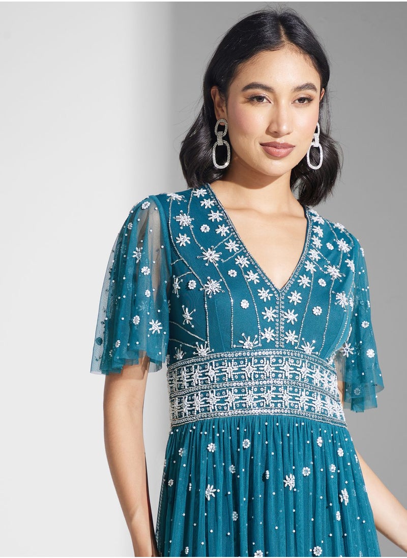 Embellished Maxi Dress