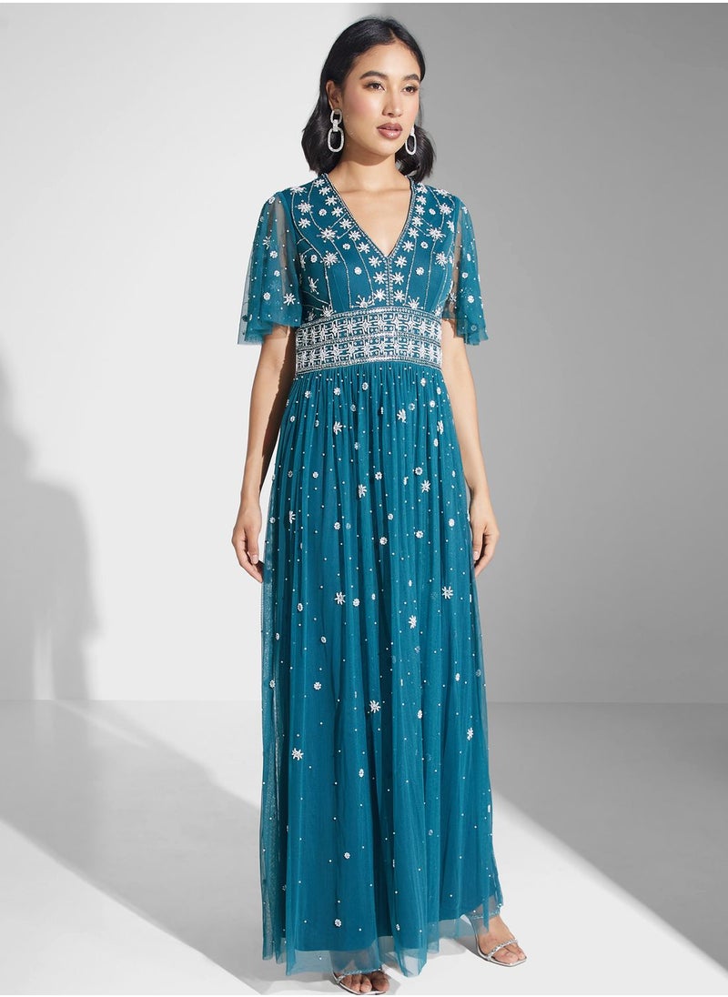 Embellished Maxi Dress