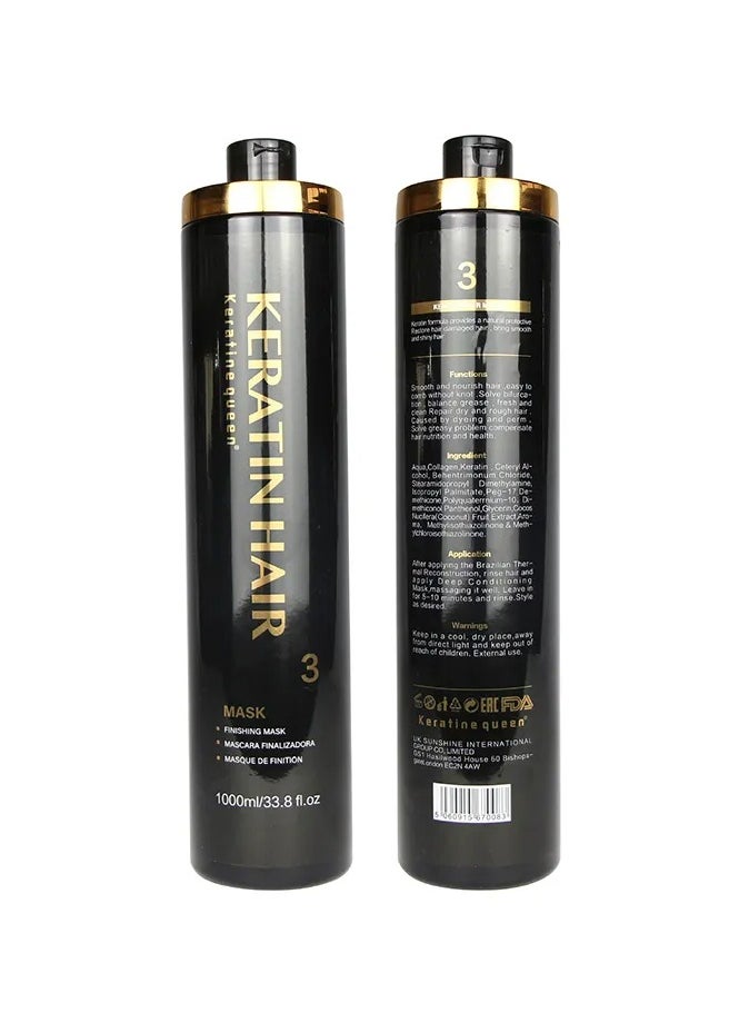 Professional Keratin Smoothing Permanent Straightening Treatment Shampoo Conditioner Set