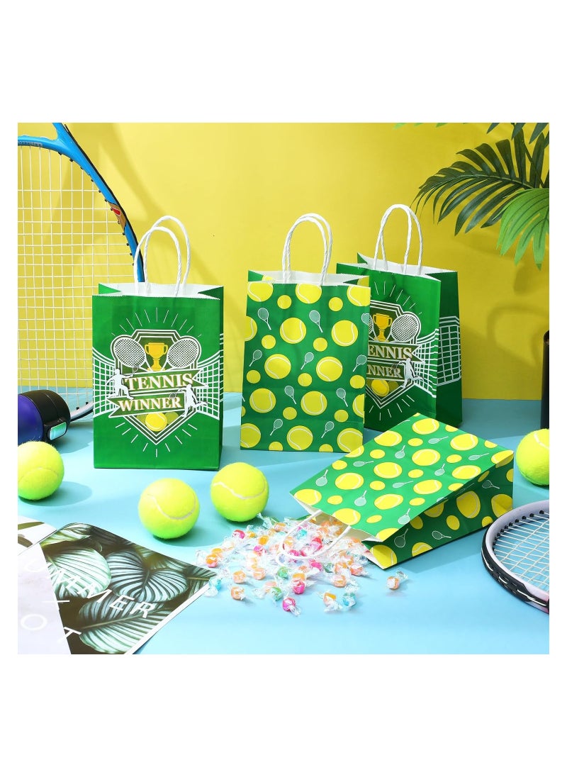 30 Pcs Baseball Party Candy Favor Bags Basketball Tennis Party Bags Baseball Tennis Gift Goodie Favor Bags Treat Candy Goody Bags Party Decorations Birthday Bag with Handle for Sports Theme