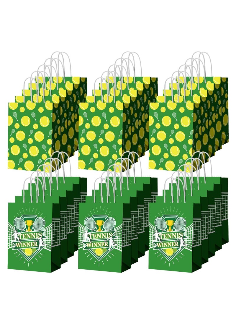 30 Pcs Baseball Party Candy Favor Bags Basketball Tennis Party Bags Baseball Tennis Gift Goodie Favor Bags Treat Candy Goody Bags Party Decorations Birthday Bag with Handle for Sports Theme