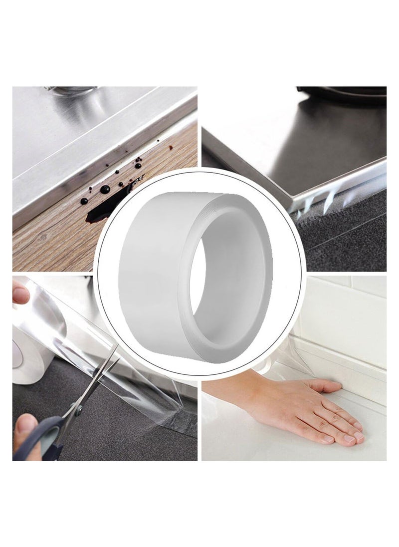 Transparent Window Weather Sealing Tape, Clear Window Draft Isolation Sealing Film Tape for Door Draft Stopper Adhesive Tape, Doors Windows and Shower Glass Gaps(100cn*5cm)