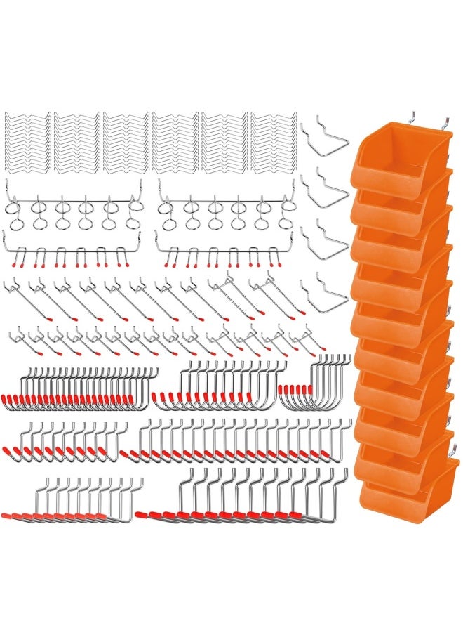 HORUSDY 238-Piece Pegboard Hooks Assortment  Pegboard Accessories with Pegboard Bins for Organizing Various Tools