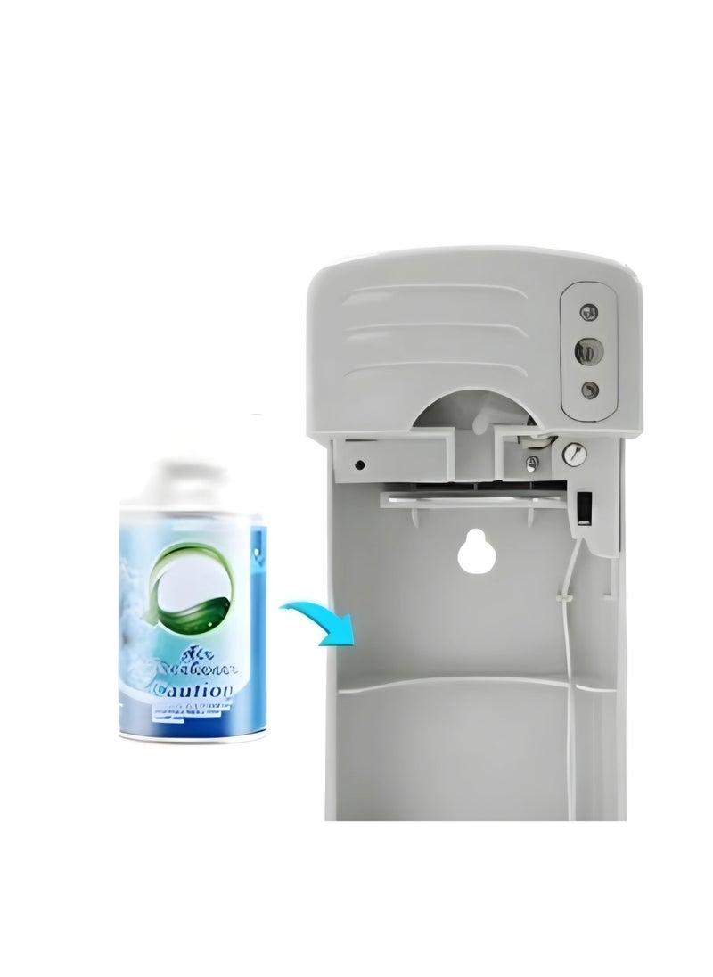 White Automatic Sensor Spray Air Freshener Dispenser for Bathroom, Hotel, and Office, Wall-mounted or Freestanding