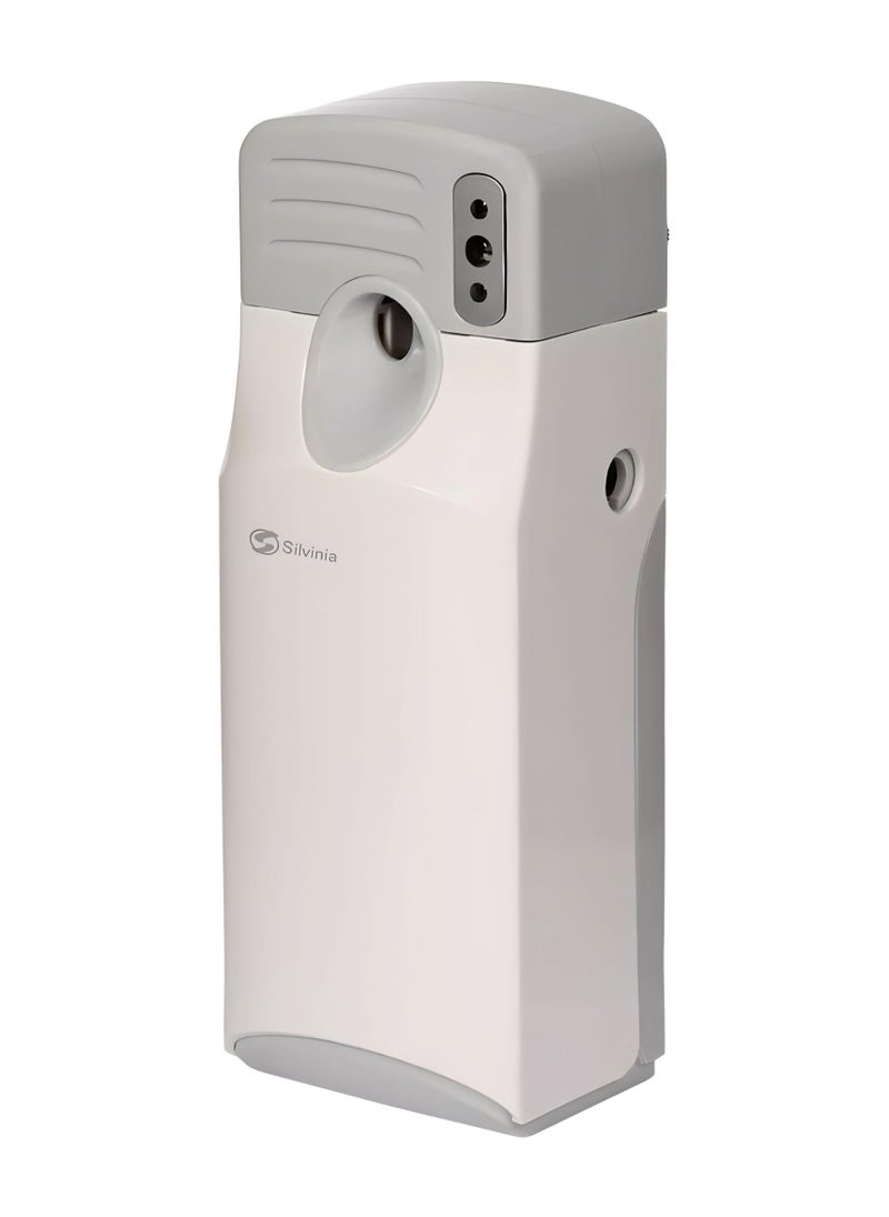 White Automatic Sensor Spray Air Freshener Dispenser for Bathroom, Hotel, and Office, Wall-mounted or Freestanding