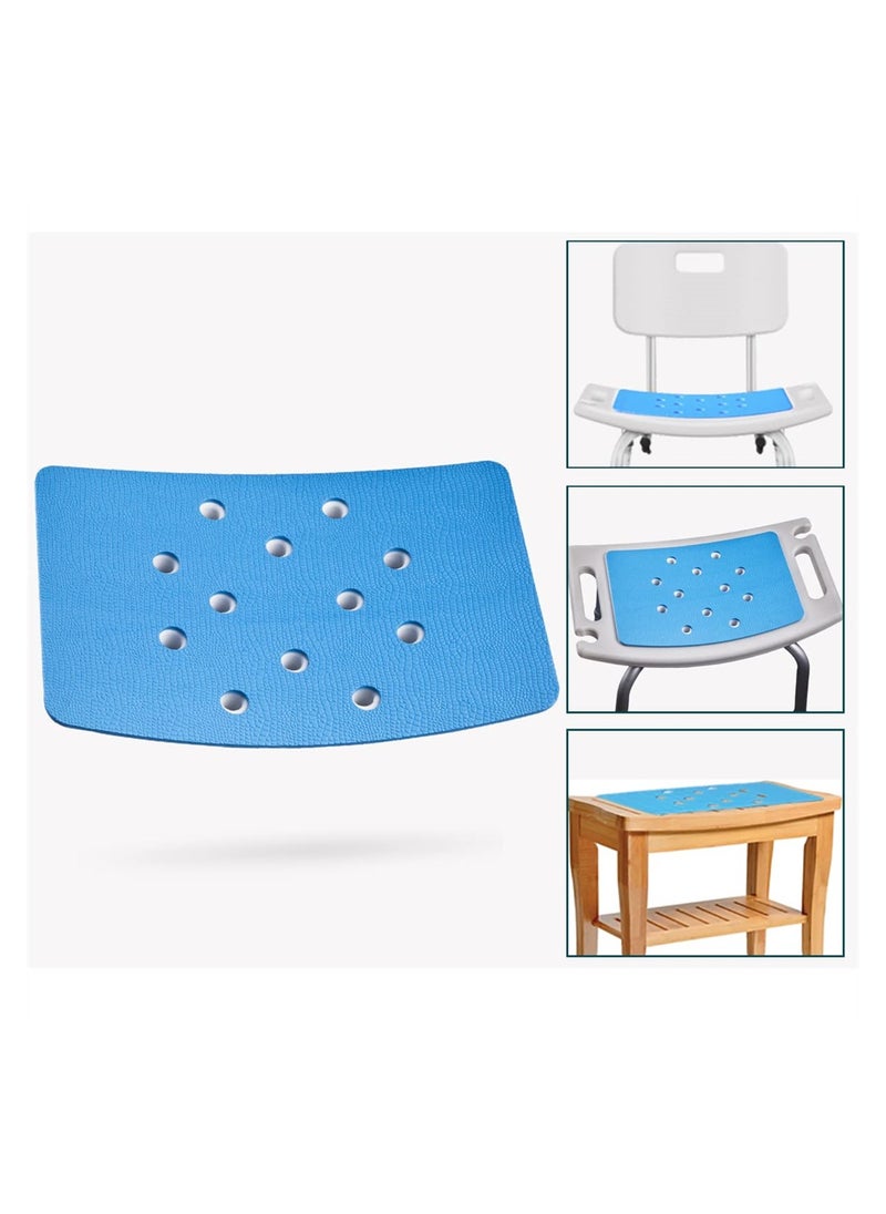 Bathroom Non Skid Shower Mat, Shower Stool Cushion Non Slip Soft Pad with Holes for Shower Chair Bath Seat, Bathroom Shower Chair Cushion, Waterproof, Soft Pad Cover Bath Stool for Elderly