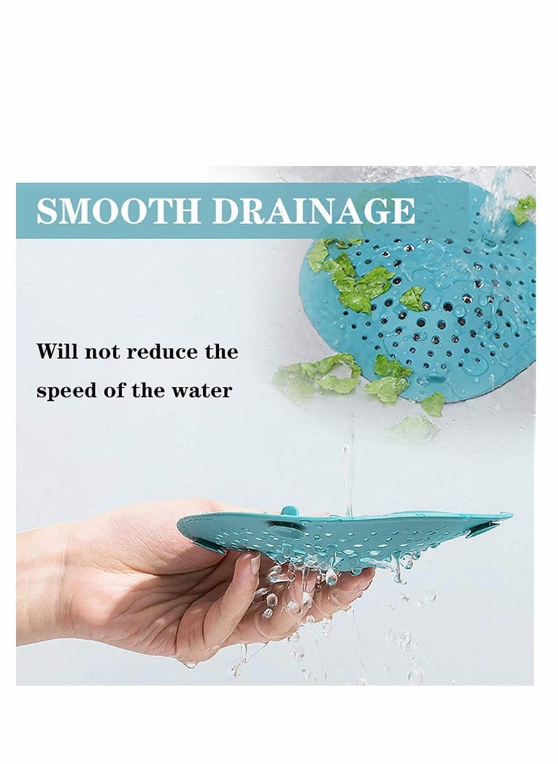 3 Pack Shower Drain Cover Silicone Drain Protector Shower Drain Hair Trap for for Tub Bathroom Kitchen Bathtub Basin
