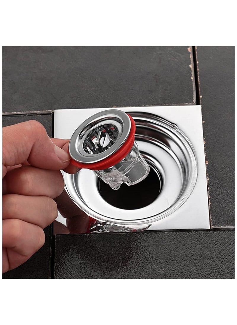 Shower Bathroom Kitchen Floor Drain Anti-backflow one-Way Drain Valve Under The Water Pipe core Magnetic Drain Plug Oversized (1.3-1.7 inch Hole)