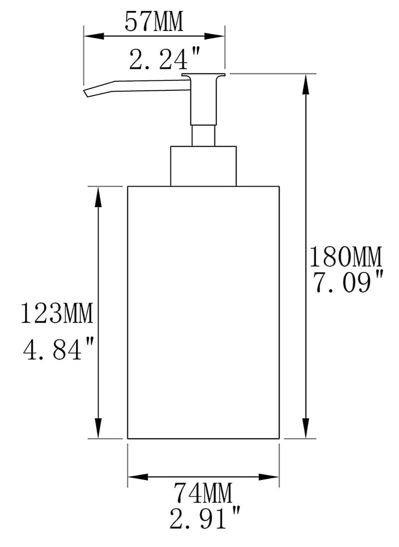 Soap Dispenser Black Marble Style with Rust Proof Pump, for Bathroom Kitchen Countertop Lotion & Liquid Dispenser Soap Hand Soap,17 oz