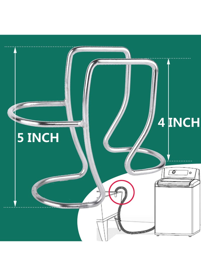Adjustable Shape Washing Machine Washer Drain Hose Guide Assembly, Laundry Tub Hose Guide Clip, Universal Utility Sink Hose Clamp, 304 Stainless Steel