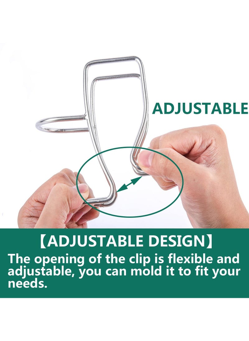 Adjustable Shape Washing Machine Washer Drain Hose Guide Assembly, Laundry Tub Hose Guide Clip, Universal Utility Sink Hose Clamp, 304 Stainless Steel