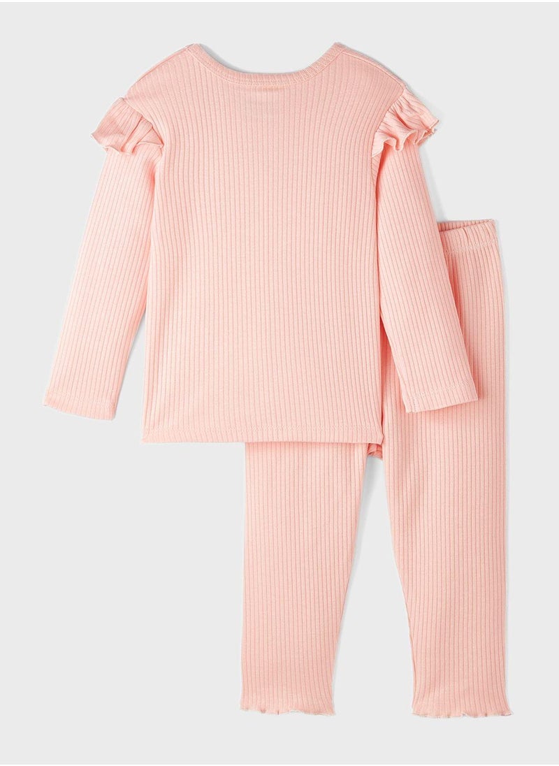 Kids Interlock Ruffle Set