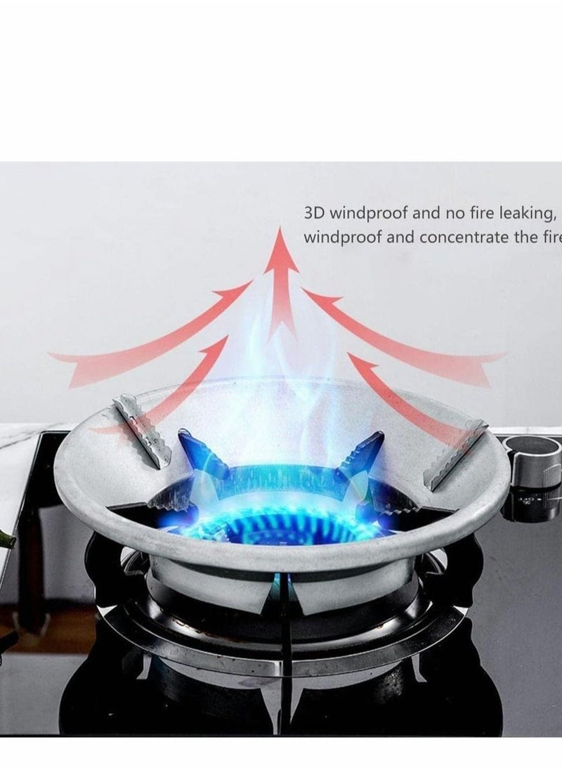 Gather Fire Gas Stove Cover Energy Saving Round Bottom Wok Rack Windproof Wok Pan Support Stand Trivet for Gas Hobs Fire Stove Pot Cooktop Four Hole(2 PCS)