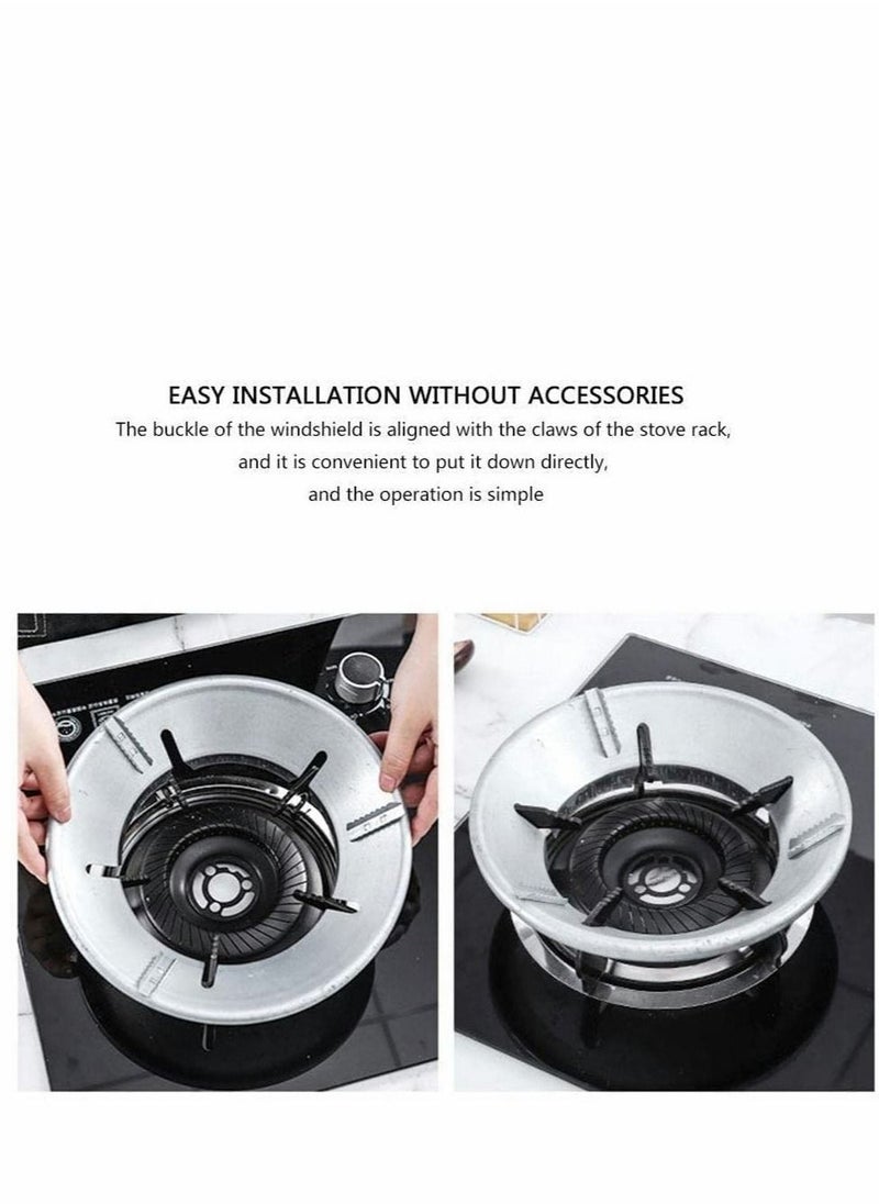 Gather Fire Gas Stove Cover Energy Saving Round Bottom Wok Rack Windproof Wok Pan Support Stand Trivet for Gas Hobs Fire Stove Pot Cooktop Four Hole(2 PCS)