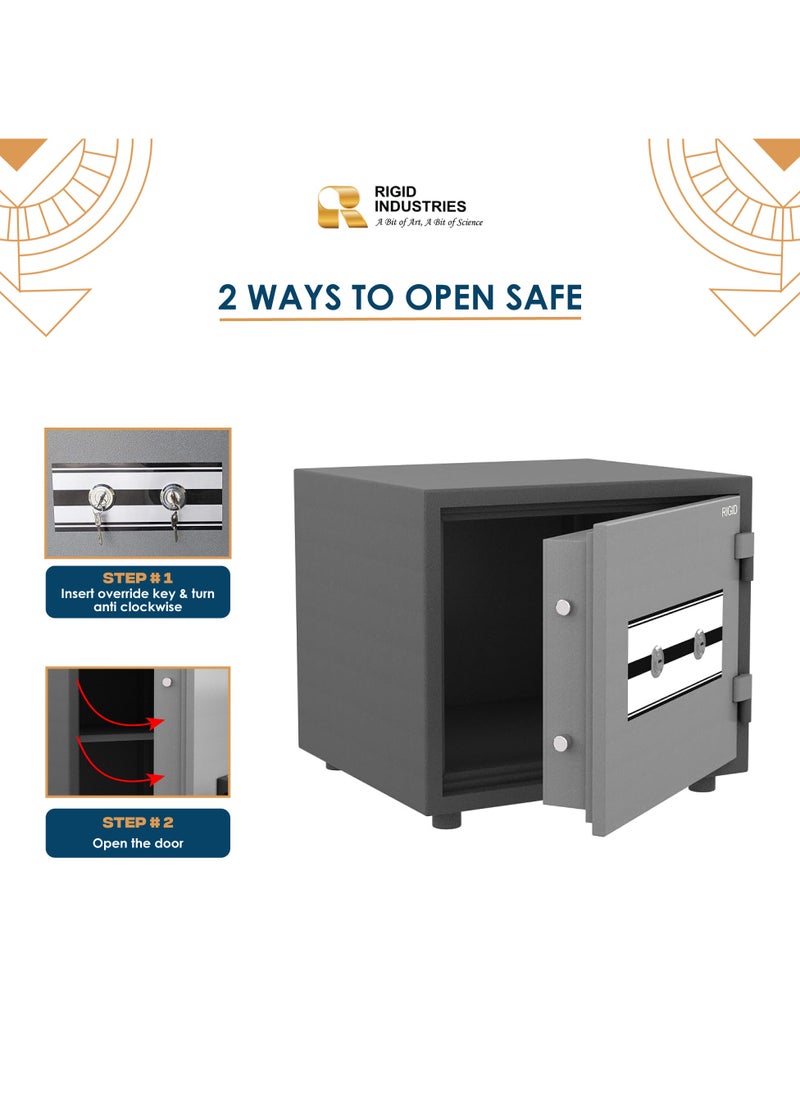 Fire Resistant Steel Safe with Dual Key Lock, 40Kg