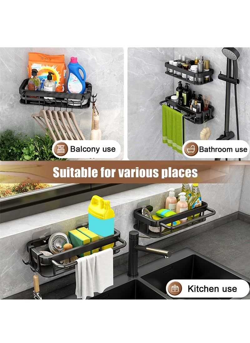 Kitchen Sink Storage Shelf, Stainless Steel Kitchen Faucet Sponge Holder, Kitchen Washing up Organiser, Kitchen Multifunctional Sink Caddy Removable Kitchen Sink Organiser