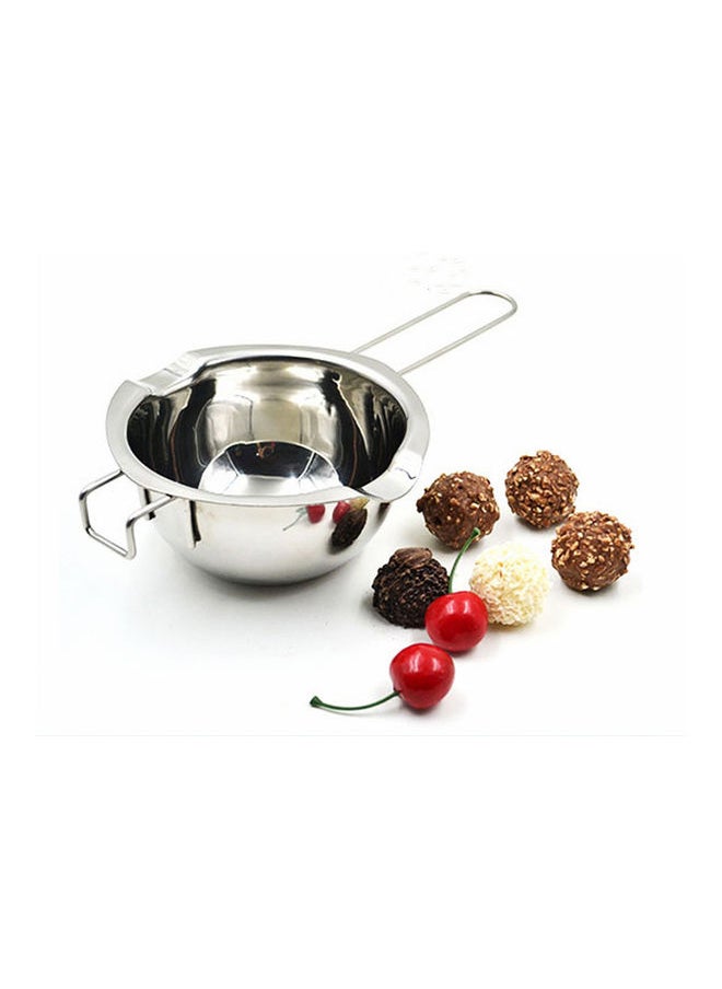 400mL Chocolate Melting Bowl er Milk Tool Baking Stainless Steel Chocolate Pot Milk Chocolate Cheese Sugar Saucepan Homemade Cosmetics Pot Furnace Heated Silver 27*7*13cm