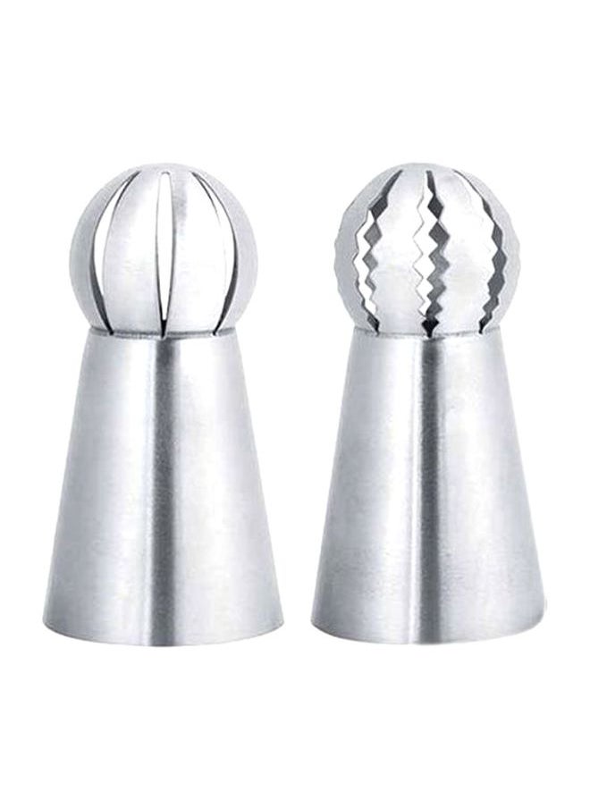 3-Piece Stainless Steel Sphere Nozzles Set Silver