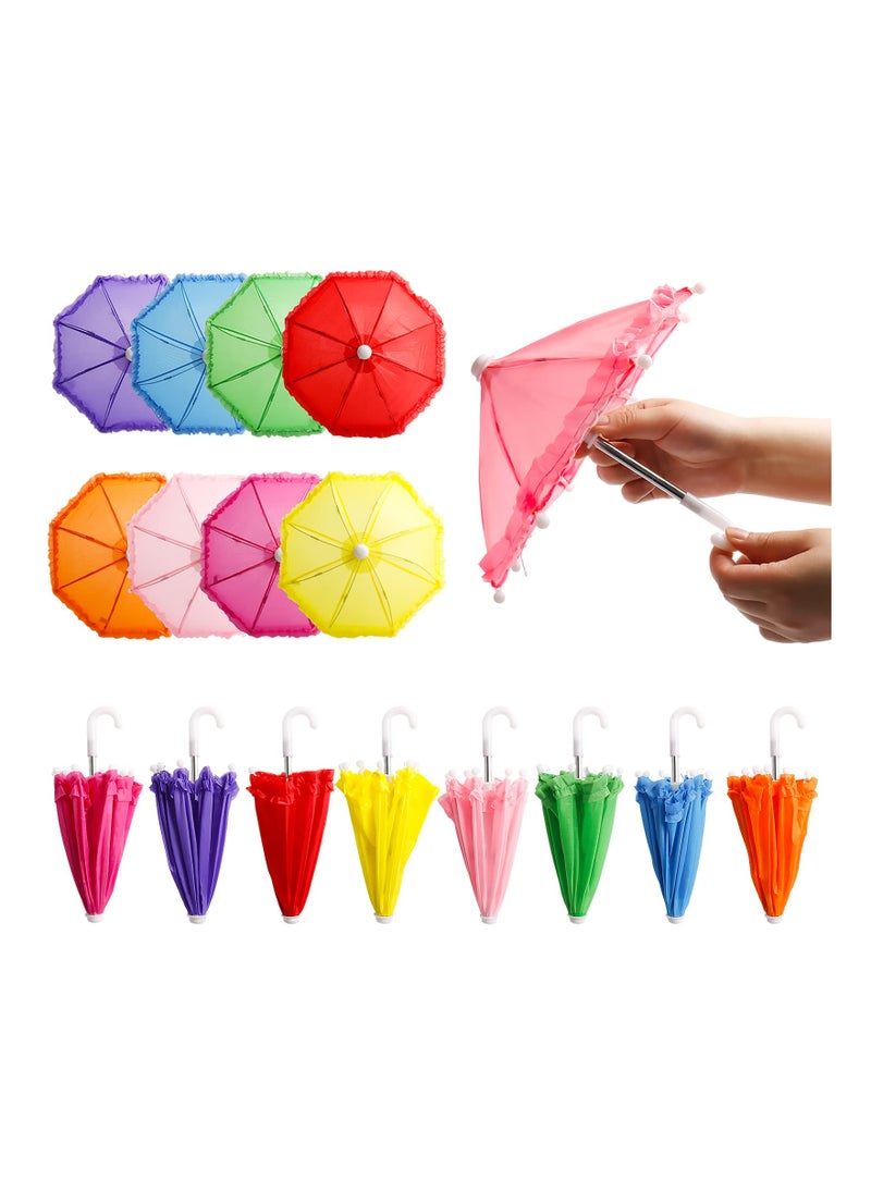 Mini Lace Umbrellas - Adjustable Micro Umbrellas for 18-Inch Dolls, Costume Accessories, Craft Projects, and Party Decorations (Available in 8 Colors)