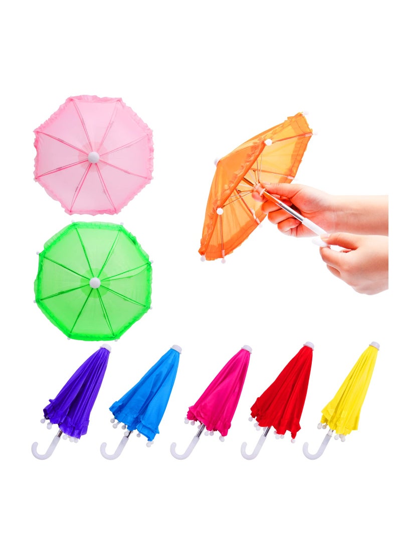 Mini Lace Umbrellas - Adjustable Micro Umbrellas for 18-Inch Dolls, Costume Accessories, Craft Projects, and Party Decorations (Available in 8 Colors)