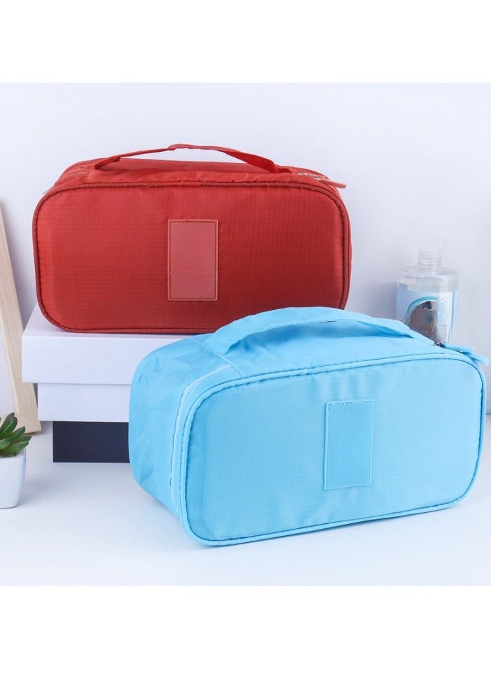 Underwear Storage Bag, Portable Multipurpose Storage Bag, Lightweight Handbag Luggage Traveling Bag, Dustproof Durable Underwear Organizer For Outdoor Traveling, (1pc, Blue)